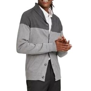 GOODFELLOW & CO. GRAY COLORBLOCK BUTTON DOWN LARGE